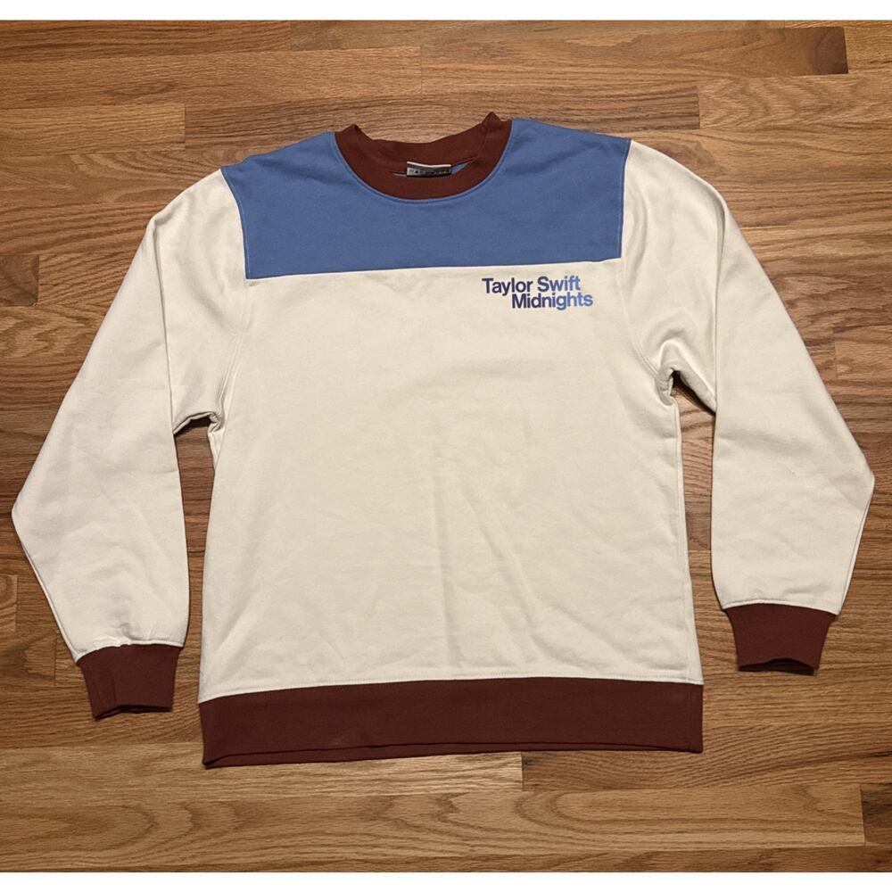 Taylor Swift Midnights 100% Cotton Colorblock Crewneck Sweatshirt - Size Small